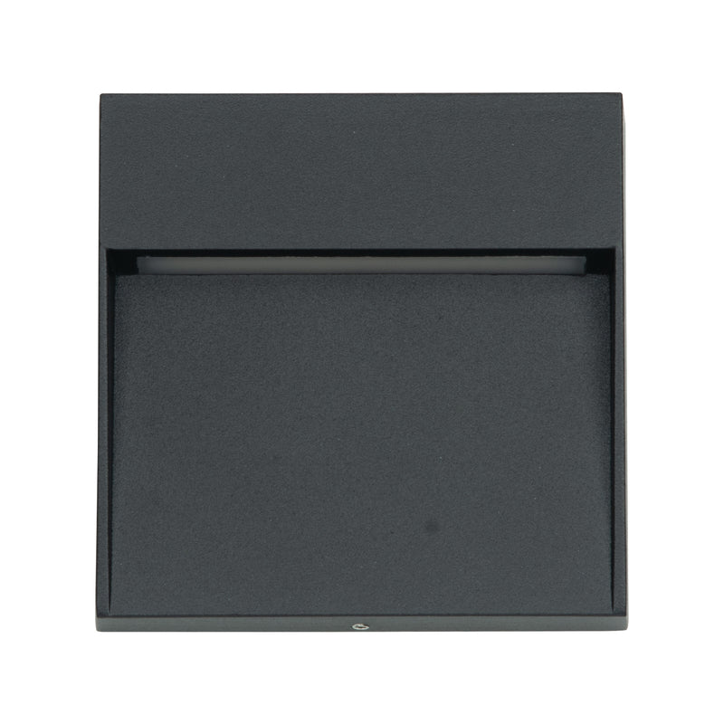 Arlec 4W CCT LED Square Black Exterior Step Light