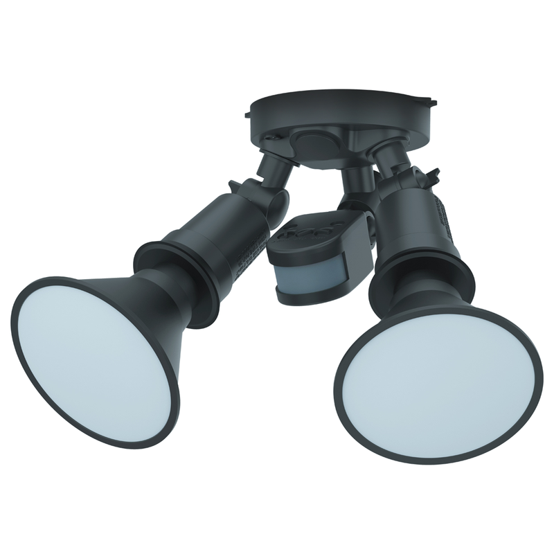 Arlec Twin Head Hardwired PAR38 Floodlight With Sensor