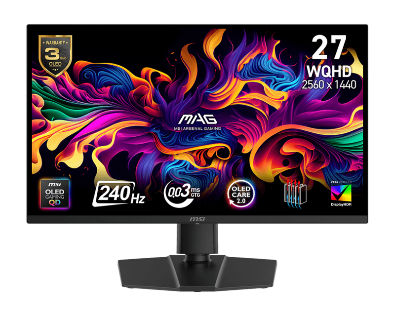 MSI BLACK/26.5"/Flat/2560x1440/240Hz/0.03s/2xHDMI+1xDP/H.Adj/Pivot/