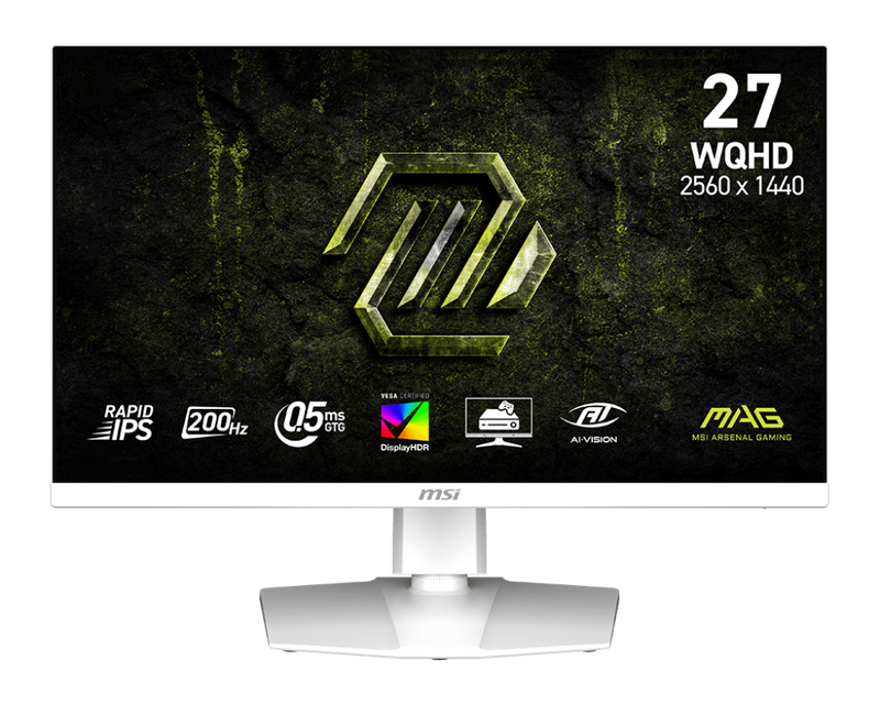 MSI WHITE/27"/FLAT/RAPID IPS/2560x1440/200Hz/0.5ms/2xHDMI+1xDP/H.Adj/Pivot/