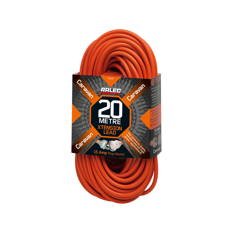 Arlec 20m 15A Extra Heavy Duty Caravan Extension Lead