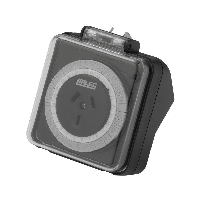 Arlec Black 24 Hour Weatherproof Timer
