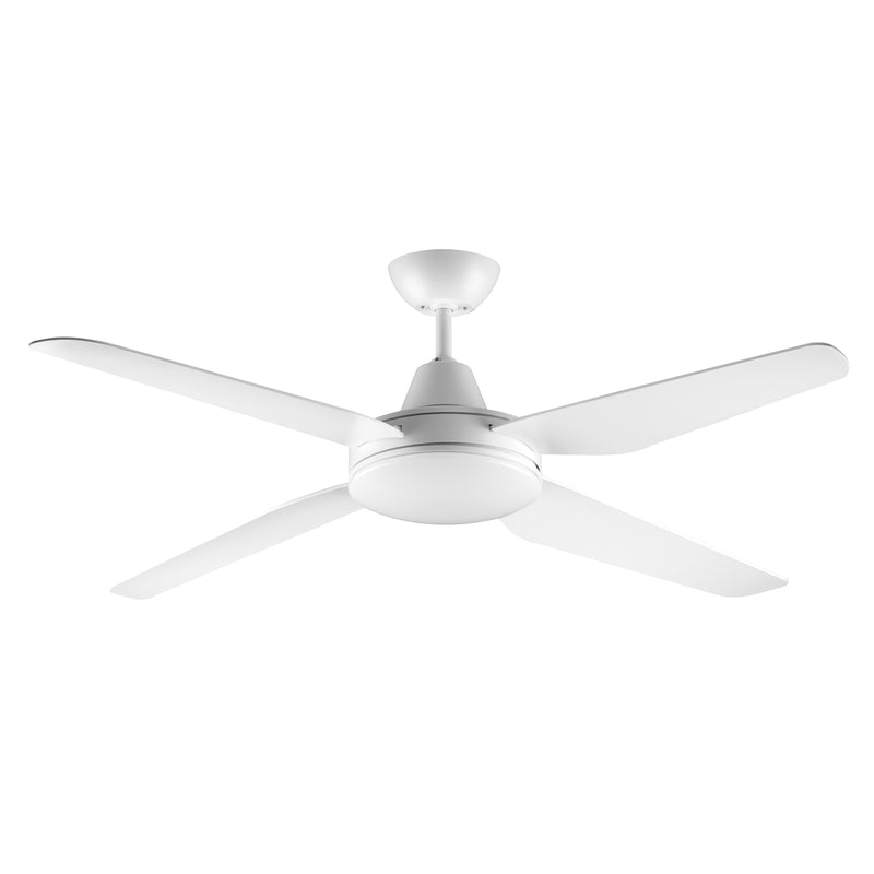 Arlec 130cm White 4 Blades Grid Connect Madrid ABS Smart Ceiling Fan