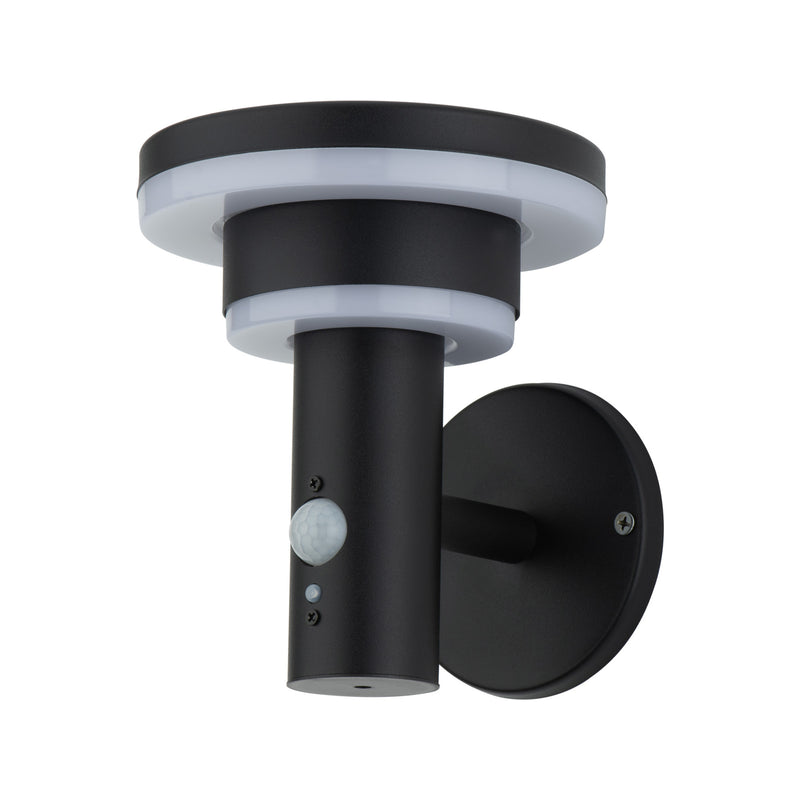 Arlec 400lm 18.2cm Solar LED Wall Light With Sensor - Black