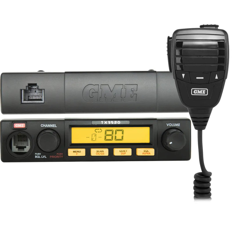 GME 5 Watt Compact Remote Head UHF CB Radio with ScanSuite™