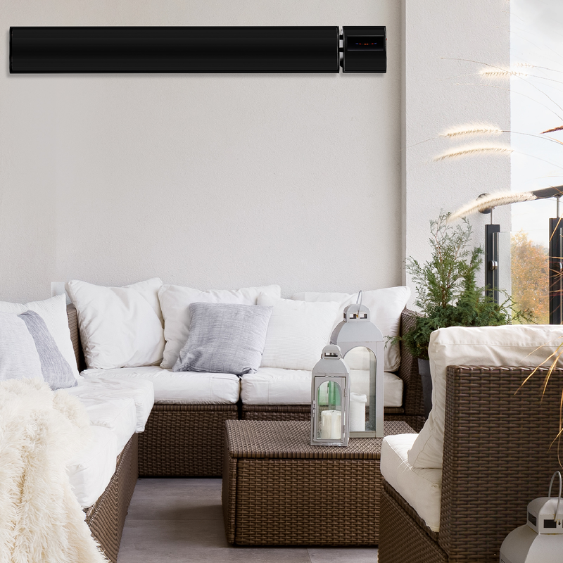 Arlec 2400W Black Smart Grid Connect Alfresco Strip Heater