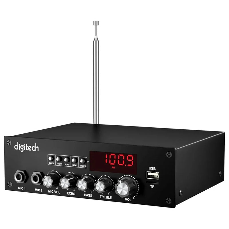 2*100W Power Amplifier ,support BT/USB/TF/FM/2*AUX/2*MIC