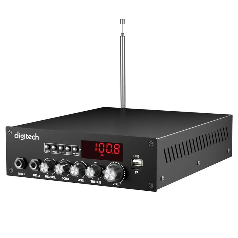 2*200W Power Amplifier ,support BT/USB/TF/FM/2*AUX/2*MIC