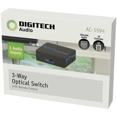 3 Way TOSLINK Switch with IR