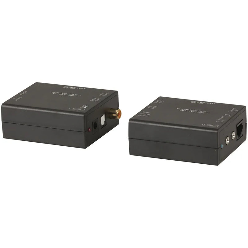 TOSLINK & Coax Audio Cat5e/6 Extender with Infrared