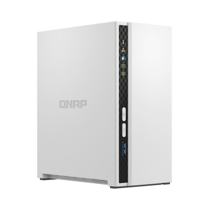 QNAP TS-233 2 Bay NAS ARM 4-core Cortex-A55 2.0GHz processor 2GB Hot-swappable 1xGbE WOL 2xUSB2.0 1xUSB3.2 FAN 2 year