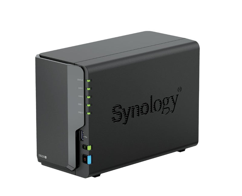 Synology DiskStation DS225+ 2-Bay 3.5' Diskless, Intel Celeron CPU, 2GB RAM, 1x 2.5GbE, 1x 1GbE, 2x USB 3.2, Synology Drives Only
