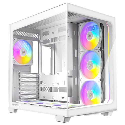Antec C5 ARGB ATX, mATX Seamless Edge to Edge, White , 270 degrees, 7x ARGB + PWM Controller, 5090 Back Connect, USB-C, Dual Chamber Gaming Case