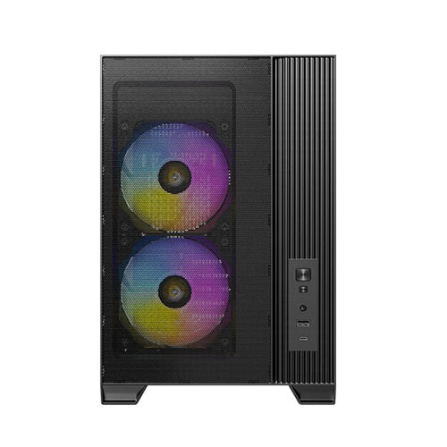 Antec Flux M Micro ATX/ITX, TG side, 5 slots, 2x3.5',2x2.5', 6x120mm fans incl ARGB, 360mm rad, GPUâ‰¤405mm, CPUâ‰¤175mm, USB-C. Compact MicroATX Case