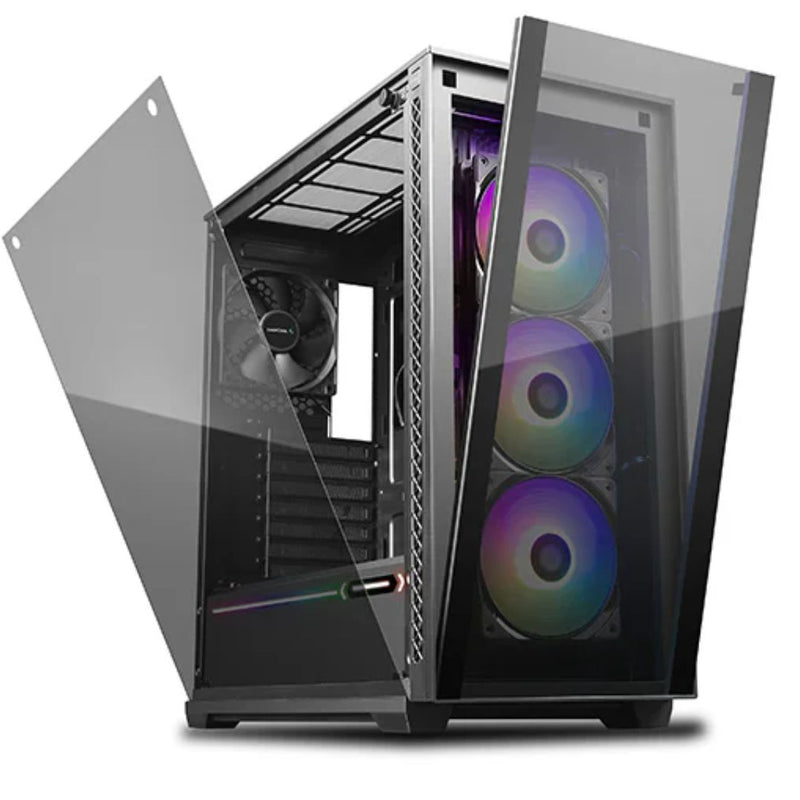 (ex-demo)DeepCool MATREXX 70 ADD-RGB 3F Full Sized Tempered Glass ARGB Case, 3 Preinstalled ARGB Fans