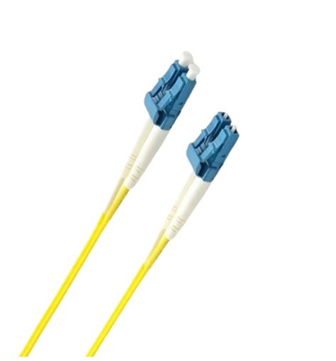 8ware 20m LC-LC OS2 Single Mode Dual-Core Fibre Optic Cable UPC Duplex Armoured Low Smoke Zero Halogen (LSZH) Jacket Yellow