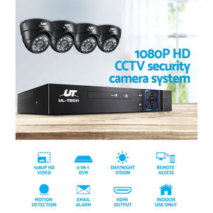 UL-tech 1080P Home CCTV Security Camera / 4 x Cameras /1TB Hard Drive