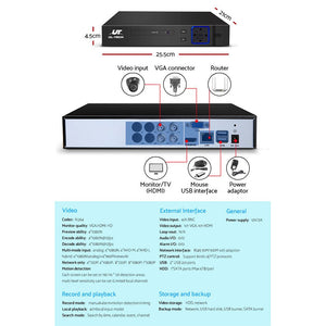 UL-tech 1080P Home CCTV Security Camera / 4 x Cameras /1TB Hard Drive