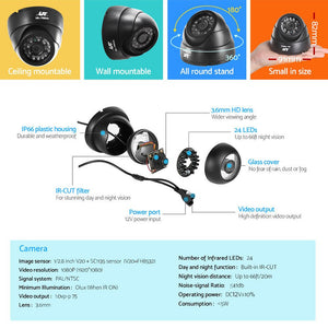 UL-tech 1080P Home CCTV Security Camera / 4 x Cameras /1TB Hard Drive