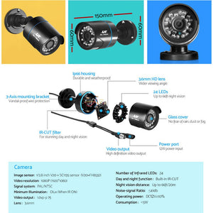 UL Tech 1080P 8 Channel / 8 x Cameras / HDMI CCTV Security Camera with 1TB Hard Drive