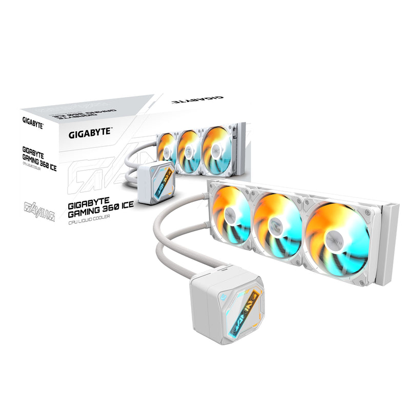 (LS) GIGABYTE GAMING 360 ICE all-in-one liquid cooler, Intel 1851 / 1700 / 115X / 1200, AMD AM5 / AM4, Color ICE