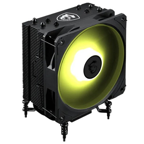 MSI MAG COREFROZR AA13 - BLK â€“ 120Ã—120Ã—25mm, 2070RPM, 62.6CFM, 30.1dBA, 4Ã—Ã˜6mm, 152Ã—121Ã—94.5mm, ARGB, AM4/AM5, LGA1700/1851, PWM, 40Khrs, 1.44W