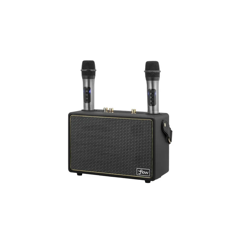 Wireless Karaoke Speaker with 2 Microphones - Black