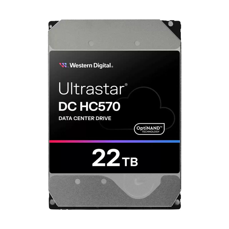 Western Digital Ultrastar DC HC570 22TB: 3.5',SAS, 7200 RPM, 291MB/s, CMR, 512MB cache, TCG, 147×101.6×26.1mm, 750g, 5–60°C, 5Y