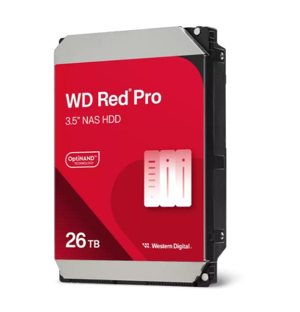 Western Digital WDRed Pro NAS Hard Drive - 26TB 3.5' 272MB/s 7200 RPM 512MB SATA HD 5yrs