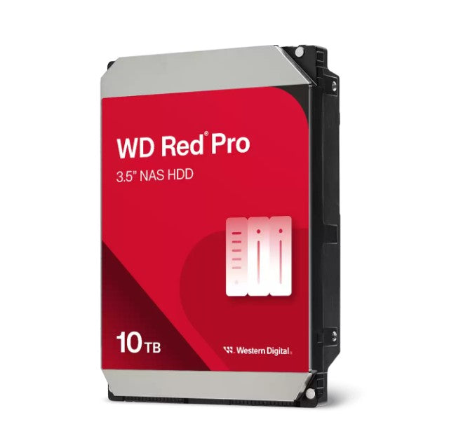Western Digital WD Red Pro 10TB 3.5' NAS HDD SATA 7200RPM 512MB up to 267MB/s CMR 5yrs