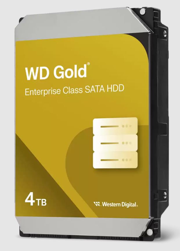 Western Digital Gold 4TB 3.5' Enterprise Class SATA 6 Gb/s HDD 7200 RPM Cache Size  256MB 5-Year Limited