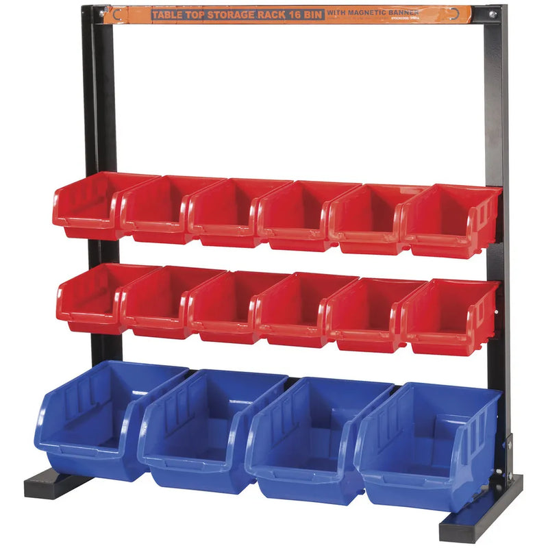 Benchtop 16-Bin Storage Organiser
