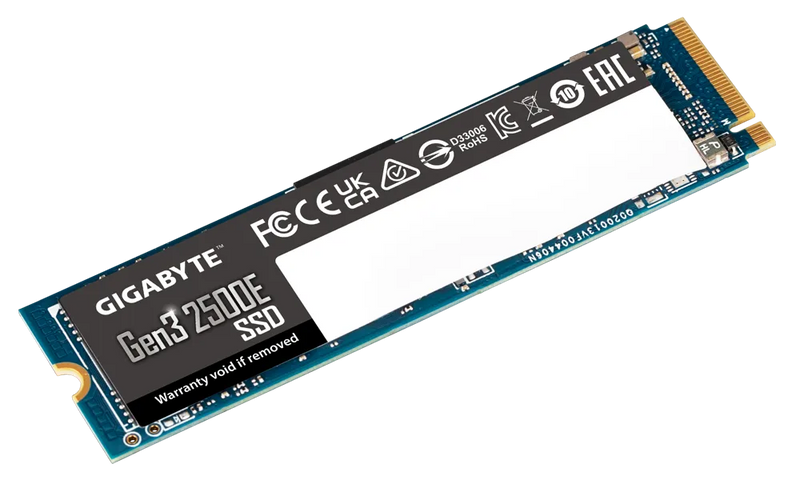 Gigabyte G325E 500G M2 500G PCIe 3.0x4, 2300/1500 MB/s 60k/240Kl MTBF 1.5m hr Limited 3 years or 120TBW