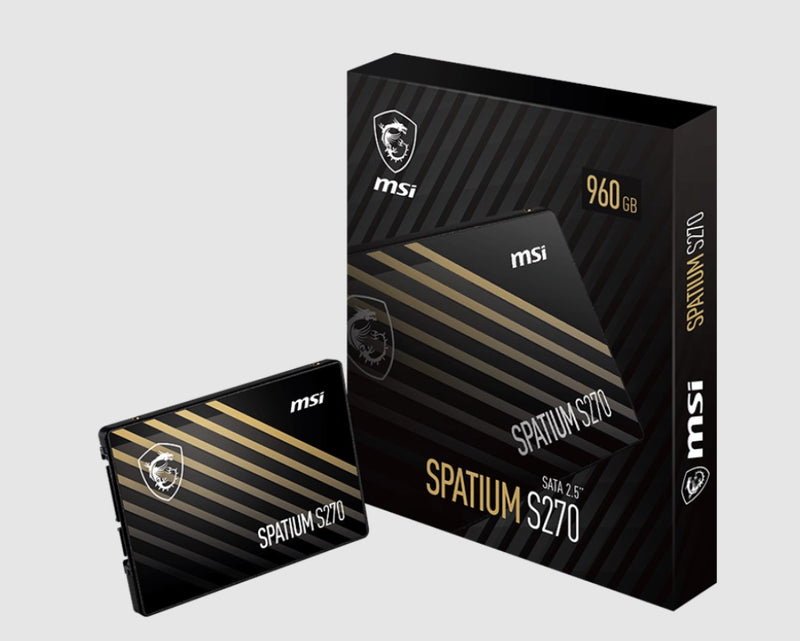 MSI SPATIUM S270 SATA 2.5' 480GB,  PHISON S11, 3D NAND, SATA III 6Gbps, Sequential Read up to 500MB/s, Sequential Write up to 450MB/s, 250 TBW, 5Y WTY