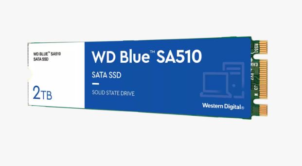 Western Digital WDS200T3B0B  WD Blue SA510 SATA SSD   2TB  M.2 2280   5-Year Limited