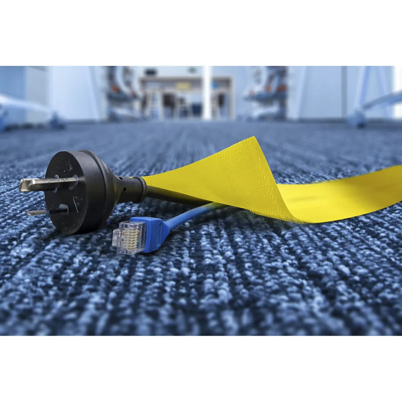 Secure Cord Cable Cover Yellow - Sold per metre