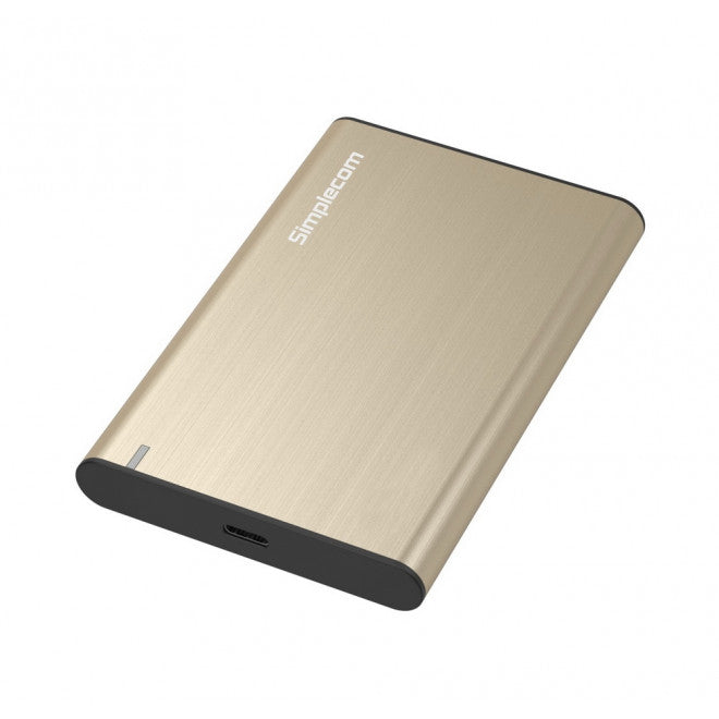 Simplecom SE221 Aluminium 2.5'' SATA HDD/SSD to USB 3.1 Enclosure Gold USB 3.1 Gen 1 support up to 5Gbps data transfer rate