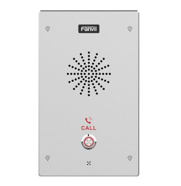 Fanvil I16S Outdoor Audio Intercom, 2 SIP Lines, 1 DSS Key, PoE, IP65 & IK10, ONVIF, 2Yr