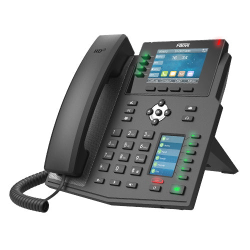 Fanvil X5U High End Enterprise IP Phone - 3.5' Colour Screen, 16 Lines, 40 x DSS Buttons, Dual Gigabit NIC,Bluetooth, *SBC Ready, 2
