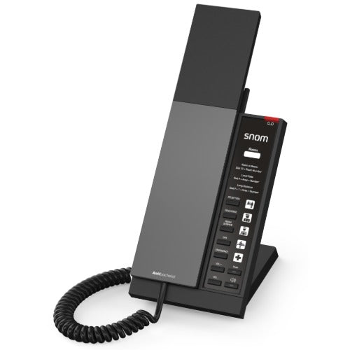 Snom HD340A â€“ Analogue Slim Guest Room Phone, Five speedâ€‘dial buttons, Customisable faceplate, Hearingâ€‘aid compatible