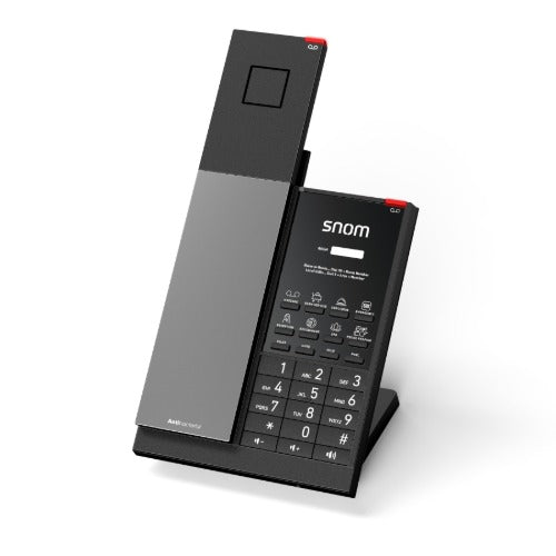 Snom HD351A â€“ Analogue Cordless Guest Room Phone, Antibacterial housing, Customisable faceplate, HACâ€‘compatible audio, GDPRâ€‘compliant design
