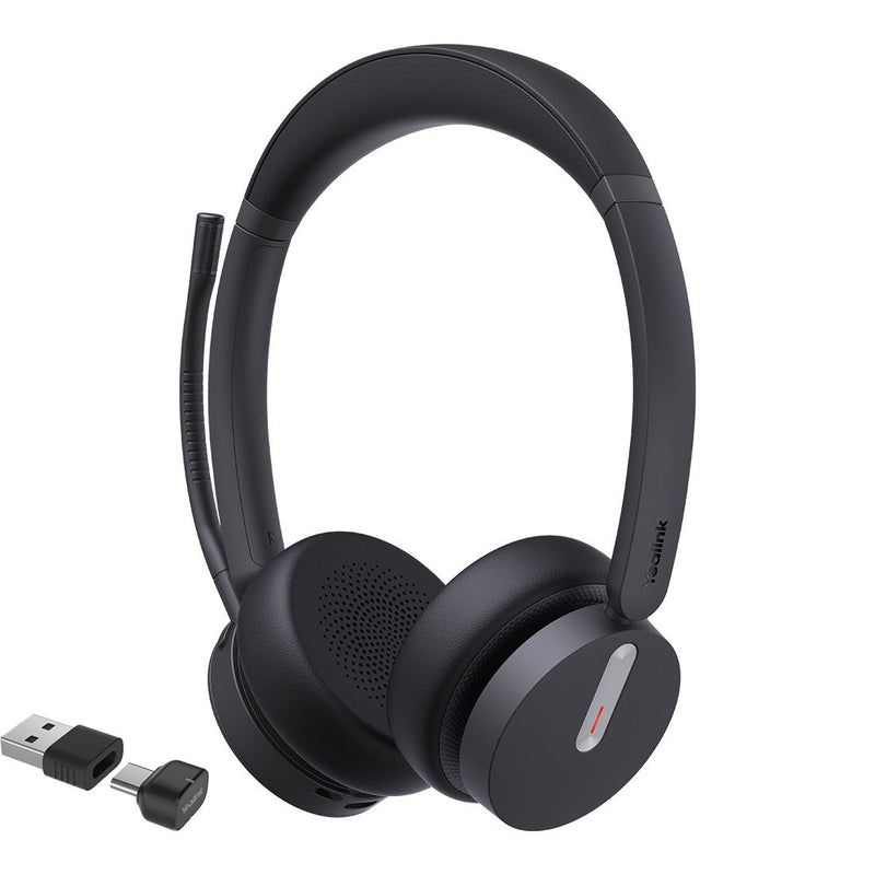 Yealink BH70 Bluetooth Wireless Stereo Headset UC, BT51 C Dongle with A Adapter, 3-Mic Noise Cancellation, 35 Hours Talk Time, Comfort Wearing