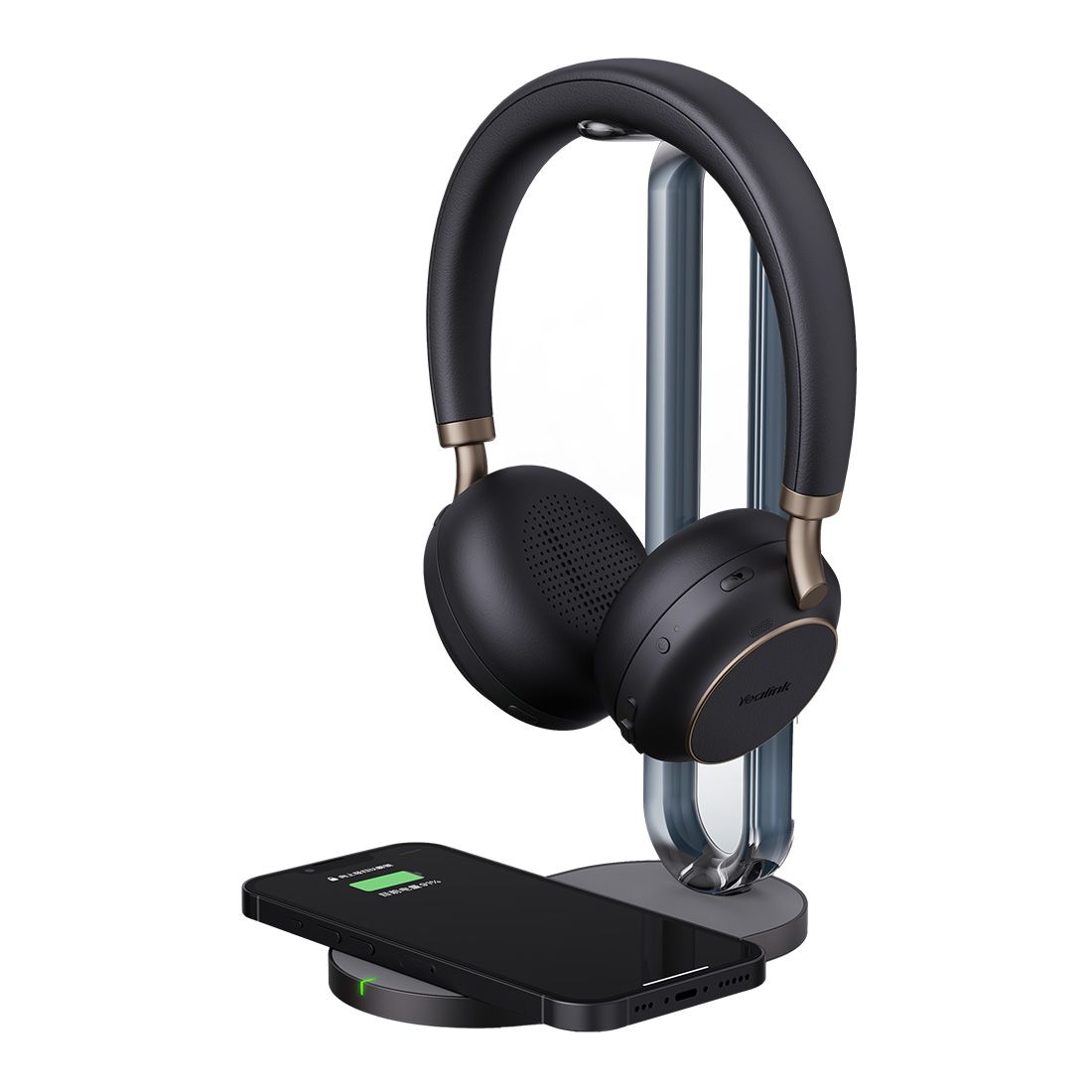 Yealink BH76 Plus with Charging Stand Teams Black USB-C/A Bluetooth St ...