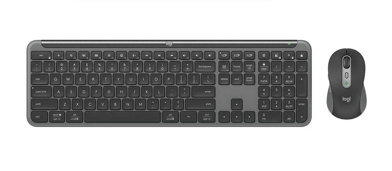 Logitech SIGNATURE SLIM COMBO MK950 -Graphite Keyboard Full-size layout with number pad Mouse 1000 DPI 1-Year Limited Hardware