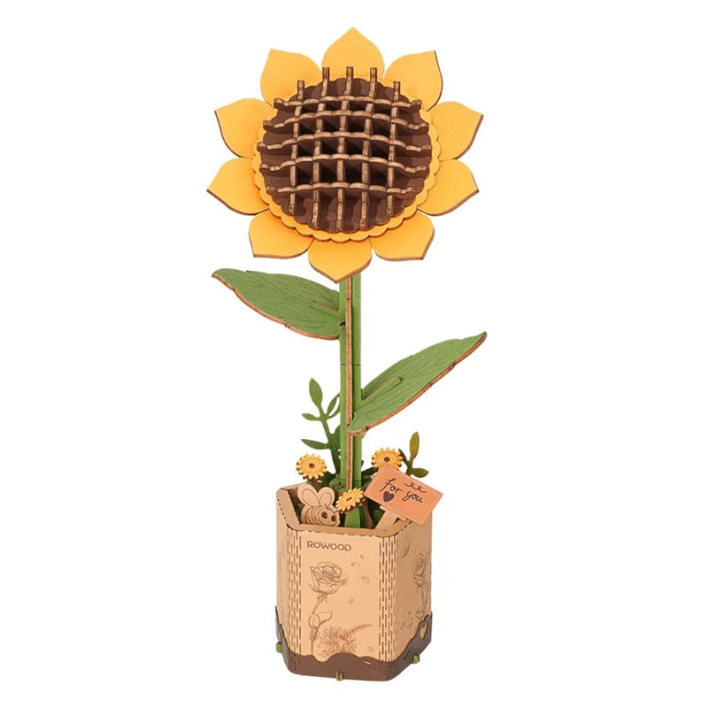 Wooden Craft DIY Sunflower ROKR