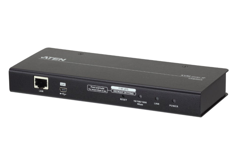 ATEN Single Port VGA KVM over IP Switch, supports up to 1920 x 1200 @ 60Hz, 1 VGA USB and PS/2 KVM Cable included