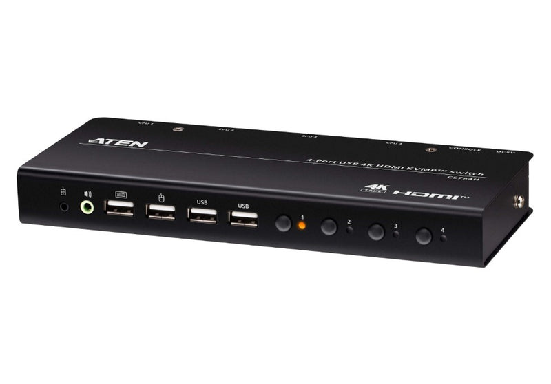 Aten 4-Port USB 4K HDMI KVMPâ„¢ Switch (Cables included)