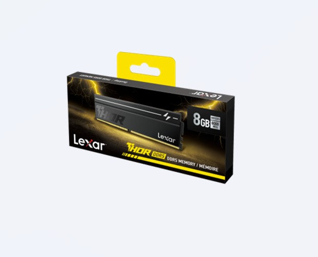 Lexar LD5U08G60C380V-RGS DDR5 UDIMM 8GB 6000 MT/s  1.35V  CL38 THOR G2 OC Black