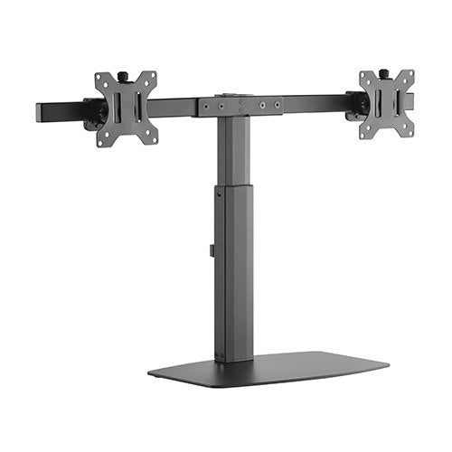 Brateck Dual Free Standing Screen Pneumatic Vertical Lift Monitor Stand Fit Most 17â€˜-27â€™ Monitors Up to 6kg per screen VESA 75x75/100x100