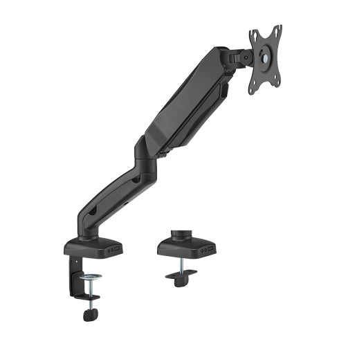 Brateck Economy Single Screen Spring-Assisted Monitor Arm Fit Most 17'-32' Monitor Up to 9 kg VESA 75x75/100x100, Matte Black